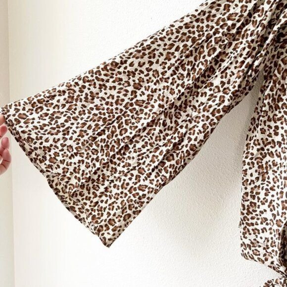 Free People Movement Beige Smocked Off The Shoulder Top M - Picture 4 of 5